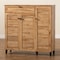 Baxton Studio Coolidge ModernOak Brown Finished Wood 3-Door Shoe Storage Cabinet with Drawer 196-11928-ZORO - alternate 10